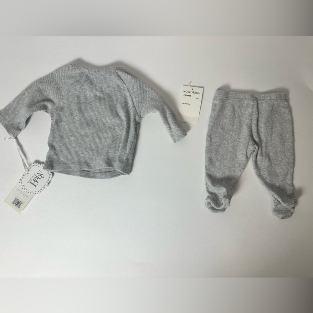 Nordstrom Soft Gray Kids Pajama Set - Picture 3 of 8